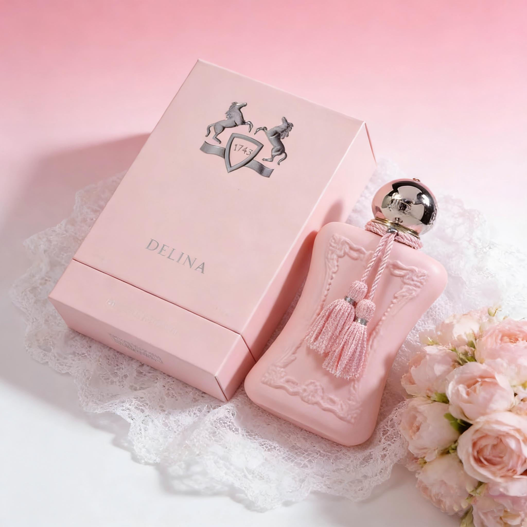 Home Bar Accessories - デリーナ EDP：エレガントなピンクのボトルにタッセル付き、毎日の使用に最適な洗練された女性らしい香り