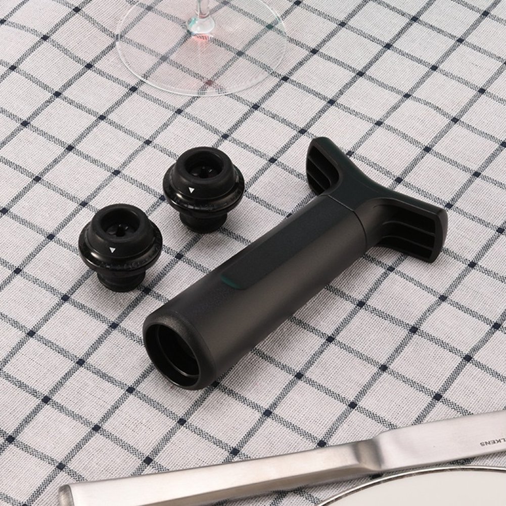 Wine Preservation Pump - ワイン保存用真空ポンプ ストッパー付き ワインストッパー 再利用可能なボトルストッパー ワインを新鮮に保つ-A09G