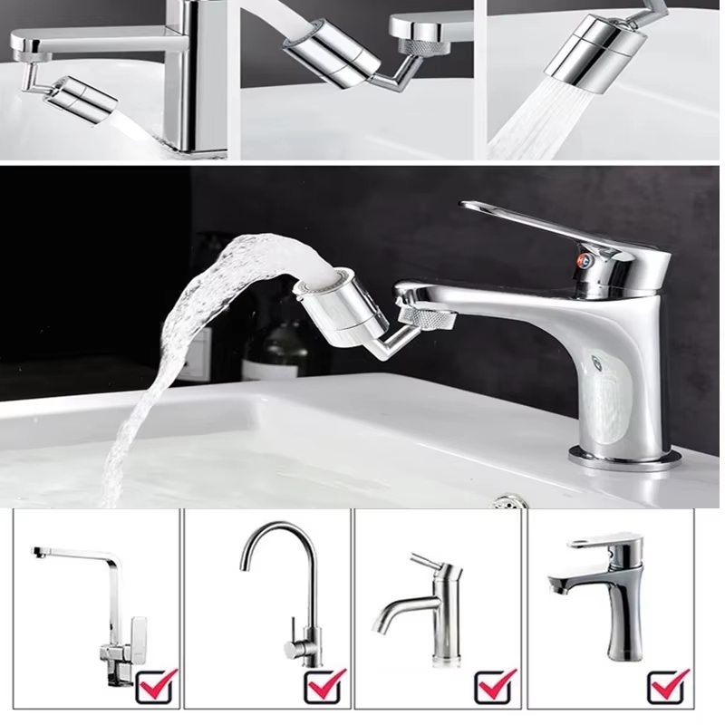 Home Bar Sink - 720度回転式万能蛇口 洗面台蛇口延長アダプター エアレーター 防滴回転節水ABS樹脂製蛇口