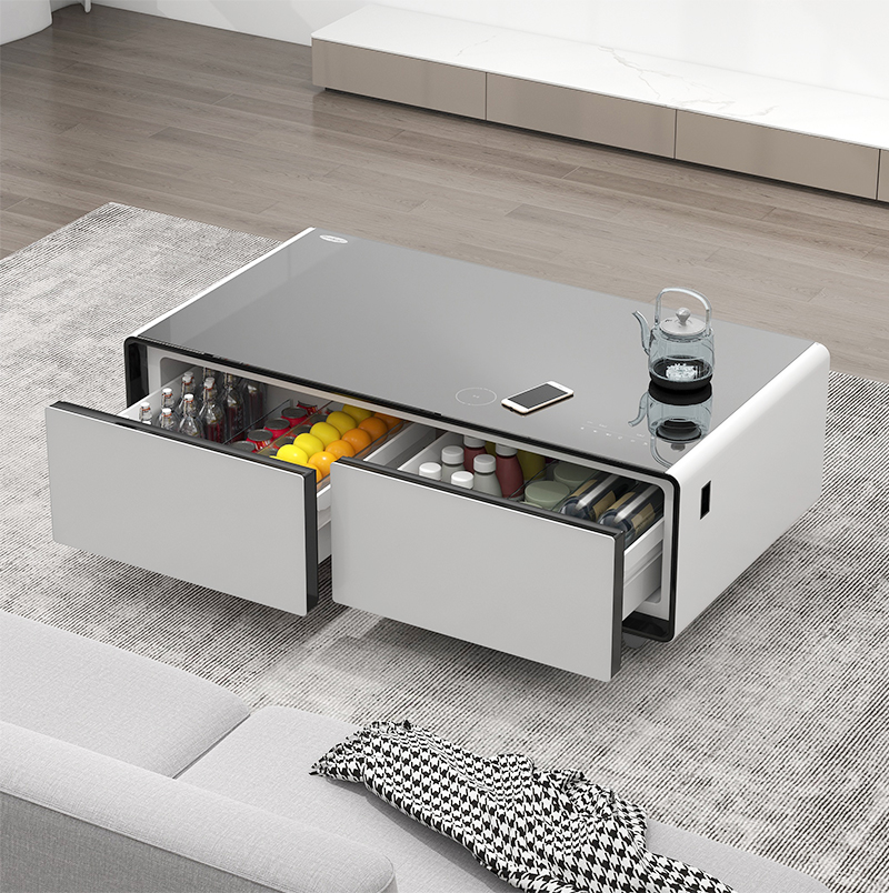 Home Bar And Fridge - スマートコーヒーテーブル ミニバー冷蔵庫 ワイン・ビール・飲料冷却冷蔵庫 家庭用リビングルーム家具