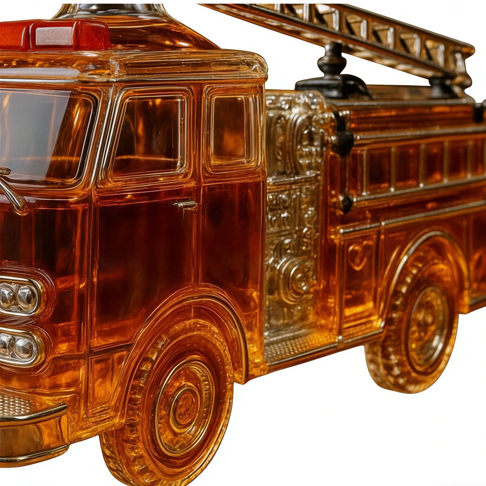 Home Bar And Cabinet - ウイスキーボトル 300ml 消防車型ボトル ガラス製ウイスキーデキャンタ カクテル ホームバー