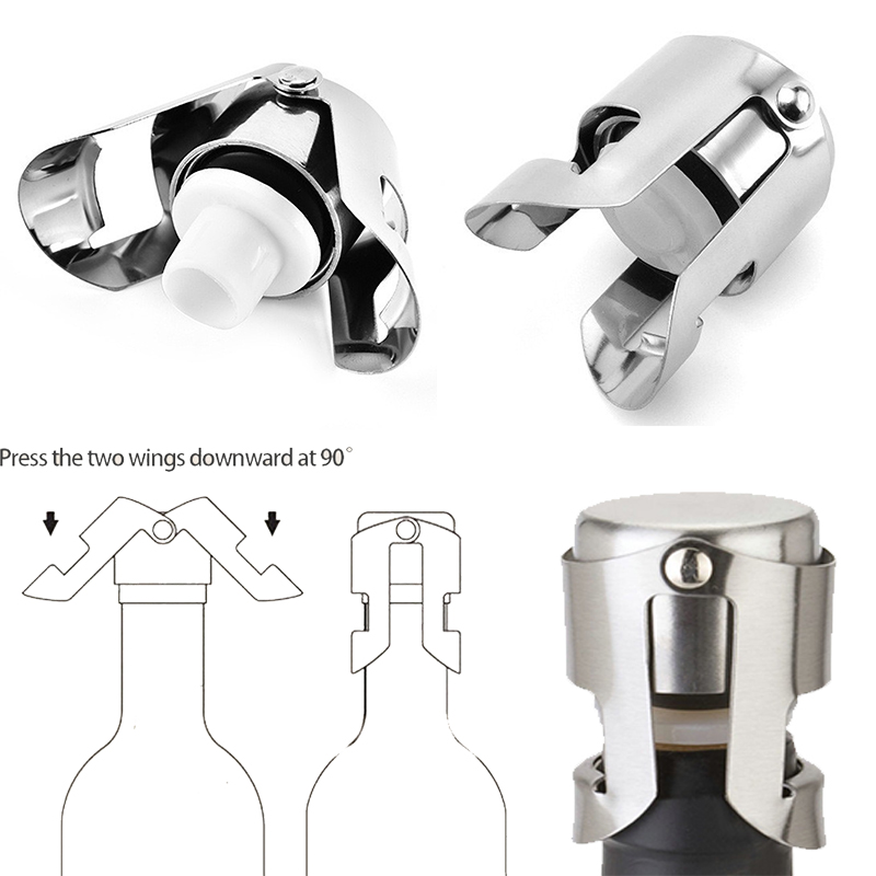 Wine Preservation Pump - シャンパンストッパー スパークリングワインストッパー ワイン真空ストッパー ボトル用ストッパー コルクレーン シャンパンキャップ