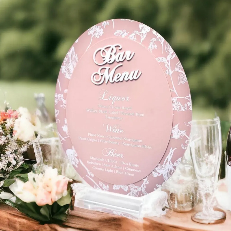 3Dオーバルトワル花柄シノワズリブライダルシャワー結婚披露宴 - Cocktail Recipe Book のレビューと価格