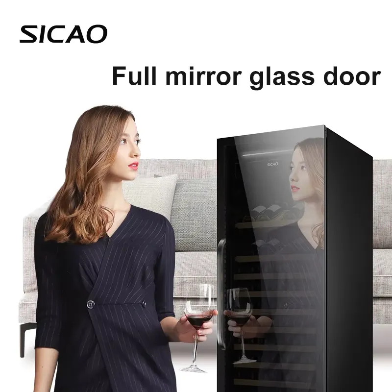 デュアルゾーンワインクーラー、電動ミラーガラスドア、ステンレ - Home Bar And Fridge のレビューと価格