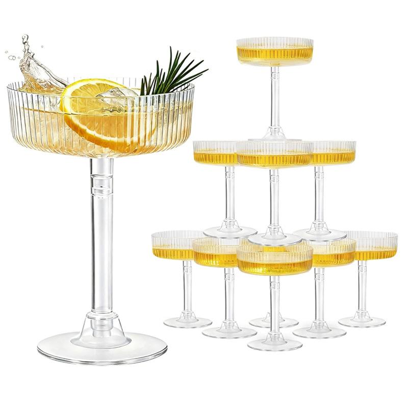 透明なプラスチック製のマティーニデザートカップ 10 個 乾 - Home Bar Supplies のレビューと価格