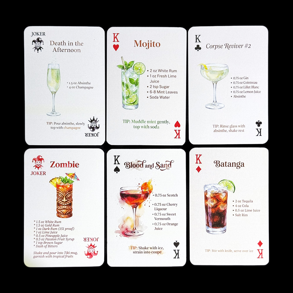 54枚入り カクテルレシピ プレイカード バーテンダーガイド - Cocktail Recipe Book のレビューと価格