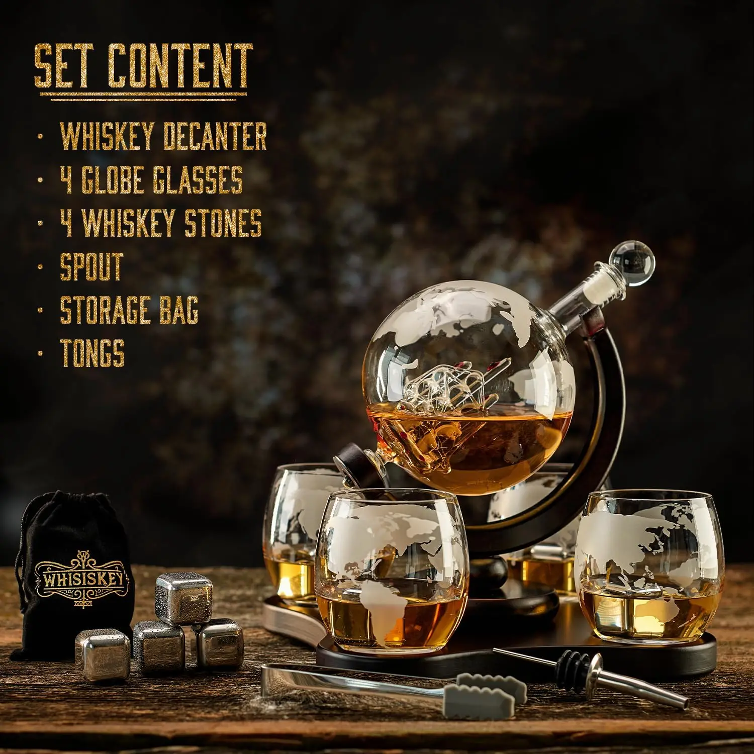 Nancihui-クリエイティブガラスデカンター、ボトルガラ - Decanter Globe Set のレビューと価格