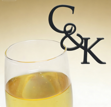 15/40/100 個パーソナライズされた結婚式のイニシャル - Cocktail Recipe Book のレビューと価格