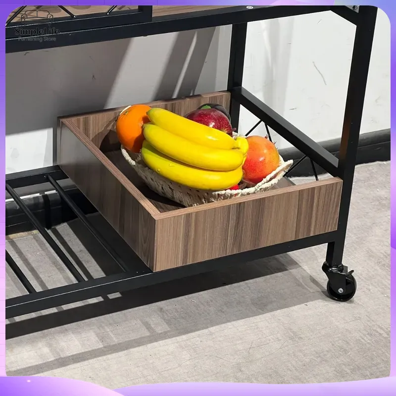 多機能キッチンカート、収納棚付き、調理、ベーキング、食品の準 - Home Bar Shelf のレビューと価格