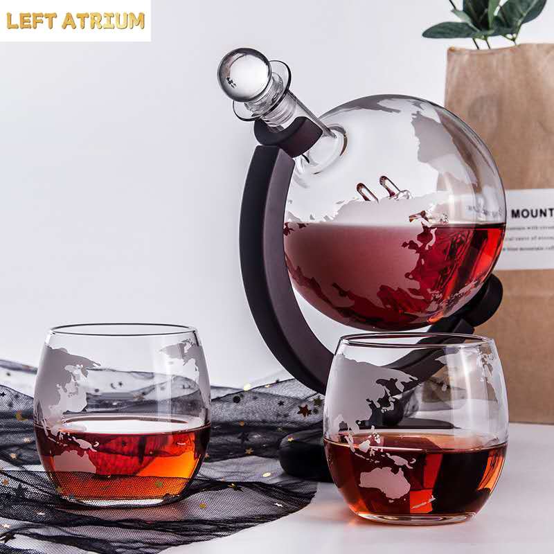 ガラス球形デカンター、ウイスキーセット、ホウケイ酸ガラス製ス - Decanter Globe Set のレビューと価格