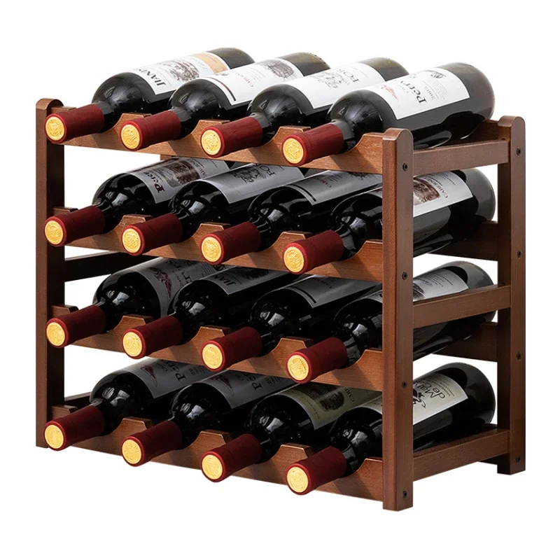 ホルダーバー&ワインキャビネットラック無垢材積み重ね可能な収 - Home Bar And Cabinet のレビューと価格