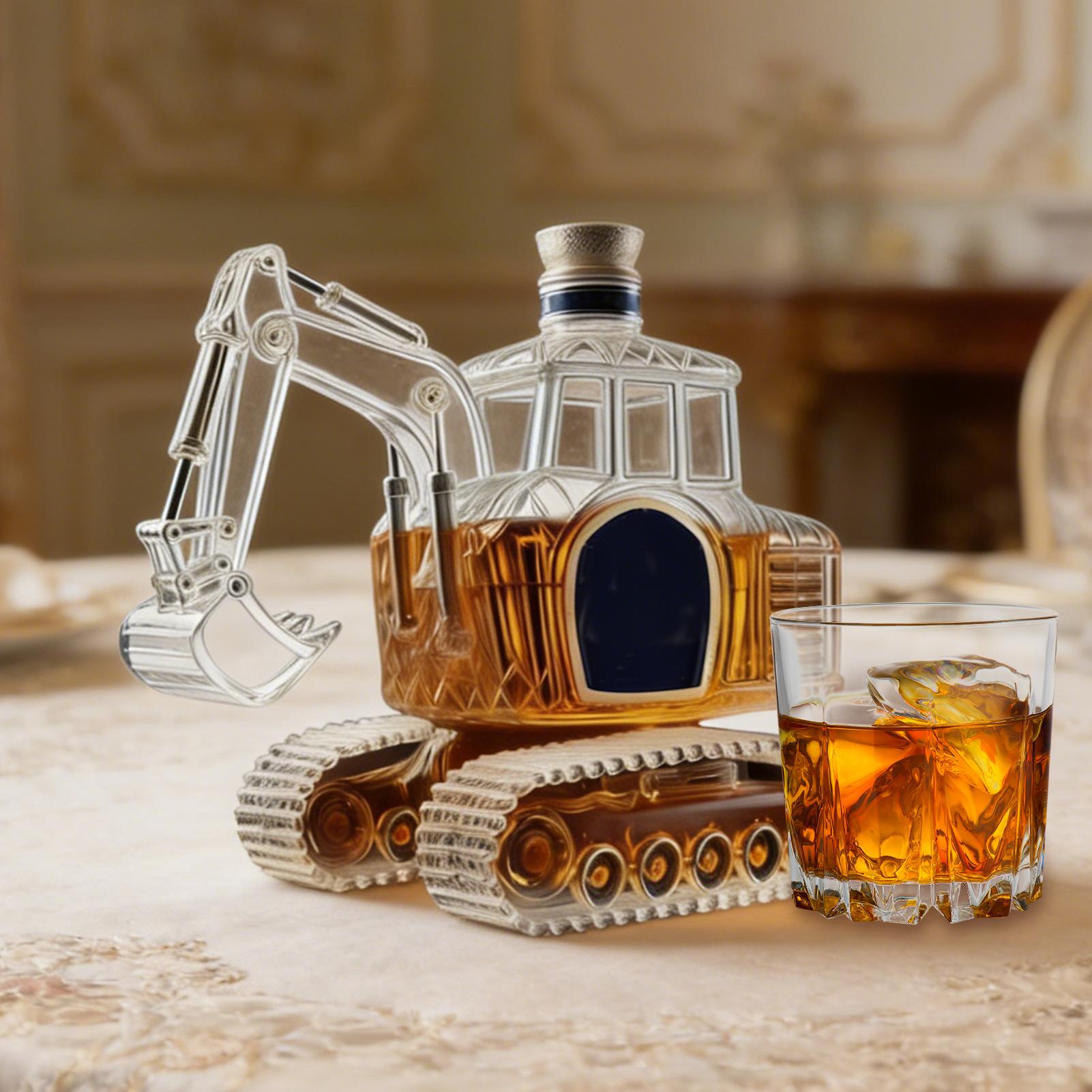ヘビーデューティー掘削機型ウイスキーデキャンタ、プレミアムな - Home Bar Supplies のレビューと価格