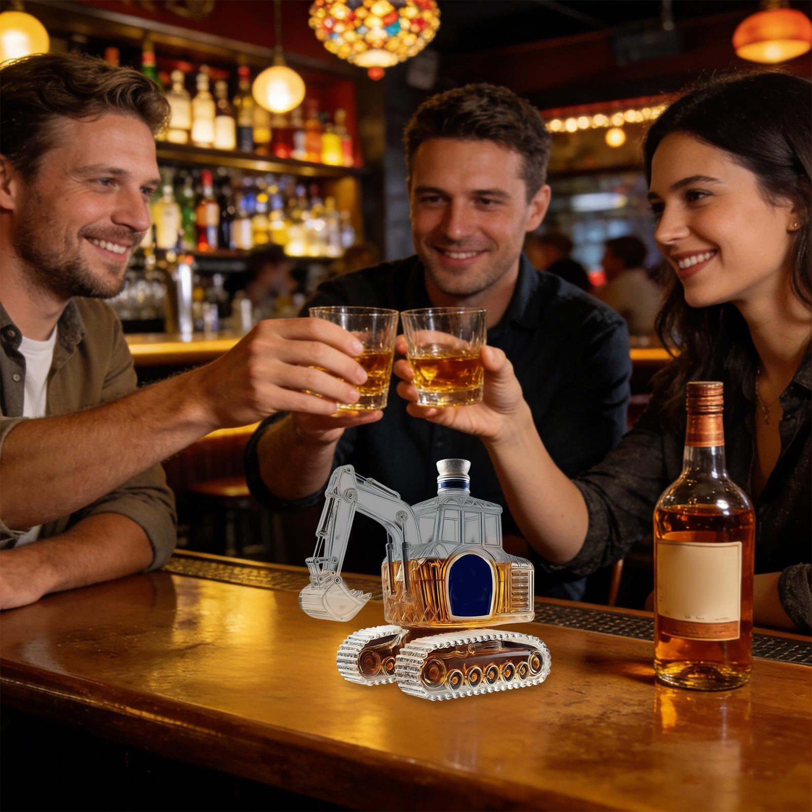 ヘビーデューティー掘削機型ウイスキーデキャンタ、プレミアムな - Home Bar Supplies のレビューと価格