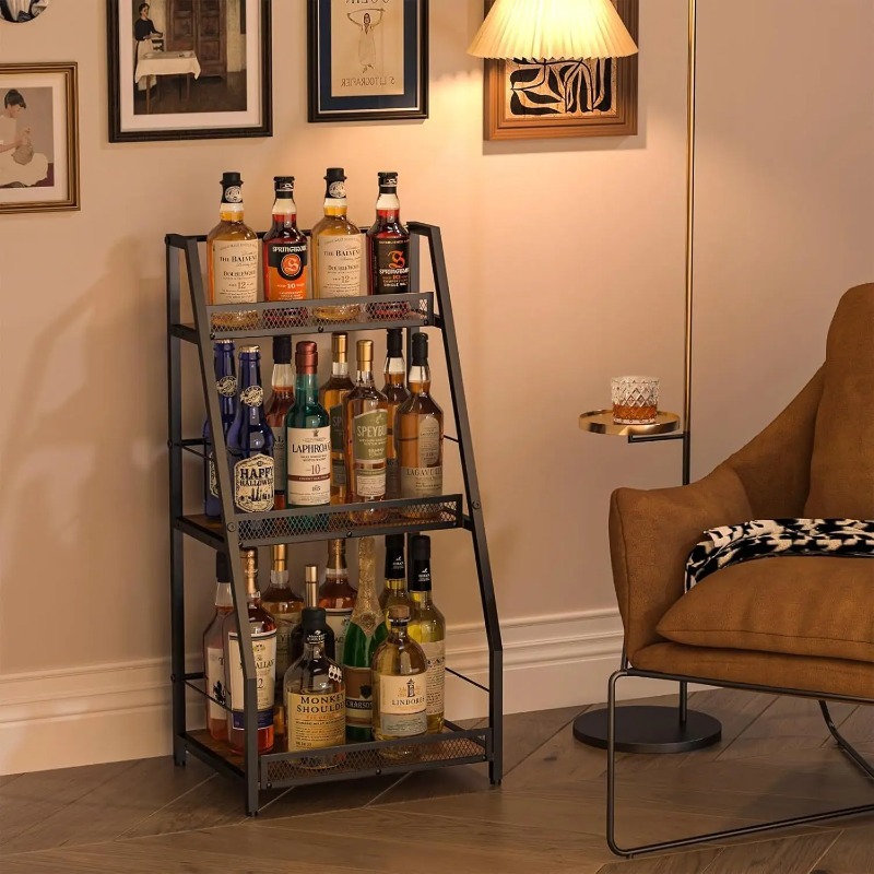 3段式ラダーワインラック自立型フロアステップシェルフ（ホーム - Home Bar Shelf のレビューと価格