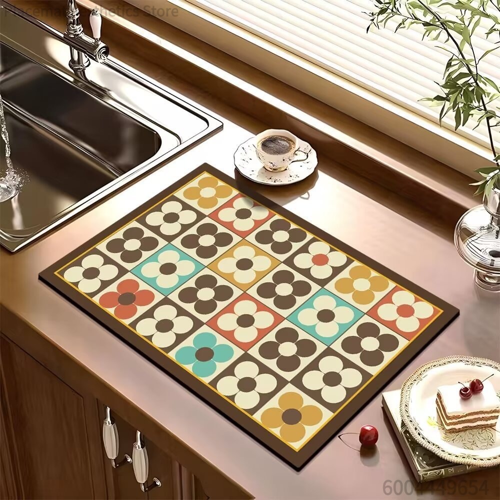 キッチンカウンター排水マット洗面台珪藻土吸水パッドバーとダイ - Bar Mat Rubber のレビューと価格