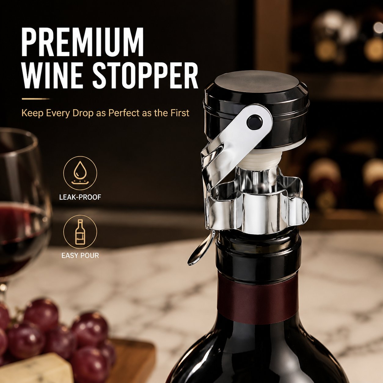 Cabilock 3 個ステンレス鋼ボトルシーラープレミアム - Wine Preservation Pump のレビューと価格
