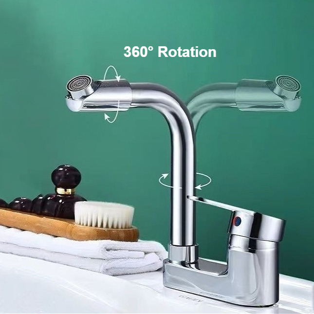 浴室混合栓 二穴温水および冷水タップ 洗面台用 浴室用トイレ - Home Bar Sink のレビューと価格